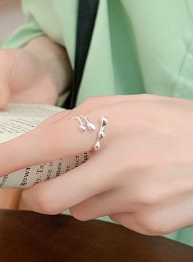新款S925银韩国小众设计感交叉开