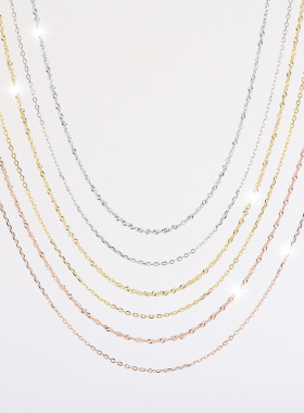 S925银链子定制尾链十字水波盒子