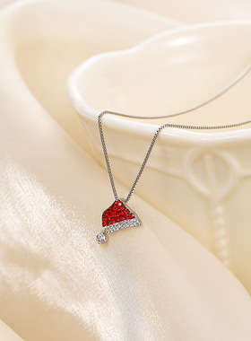 跨境热销S925纯银项链女设计感镶