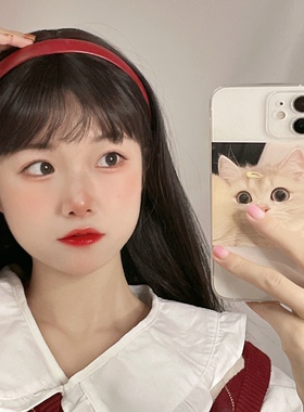 复古油画感法式风皮质发箍