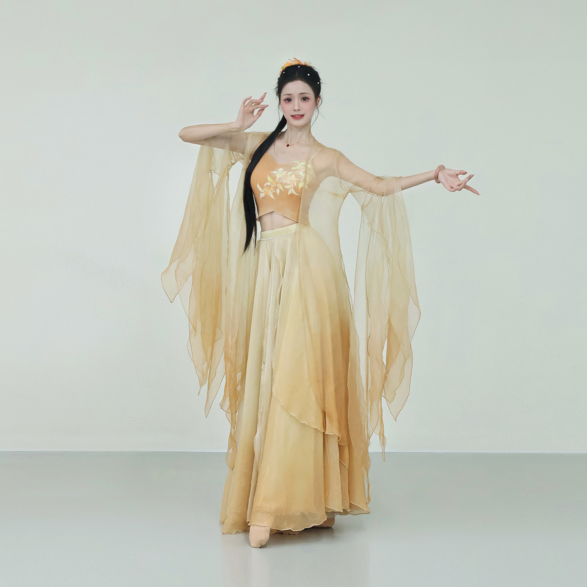 半城香绝美渐变仙气飘逸大袖古风古典舞服中国舞练功演出服装,淘宝优惠券,粉丝福利购,淘宝优惠卷