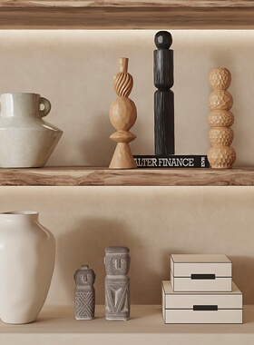 匠十三  侘寂风复古陶瓷花瓶创意高档小众摆饰客厅酒柜家居中古装