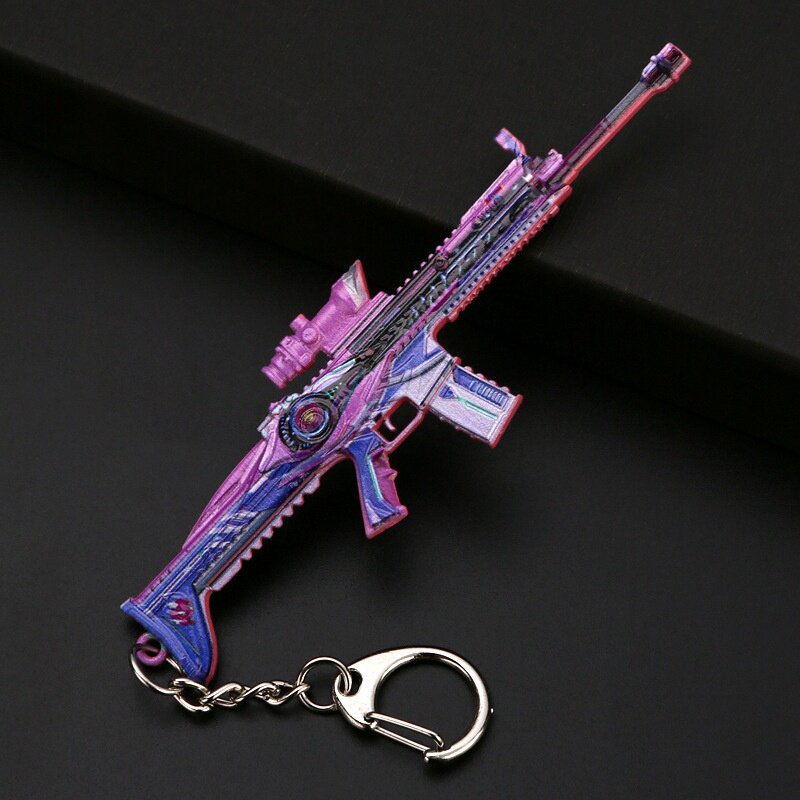 和平精英挂件和平吃鸡精英周边玩具枪M416合金762枪模型AWM儿童铁枪挂件钥匙扣
