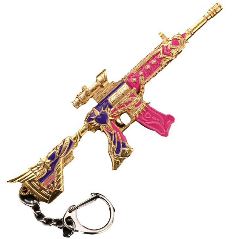 和平精英挂件和平吃鸡精英周边玩具枪M416合金762枪模型AWM儿童铁枪挂件钥匙扣