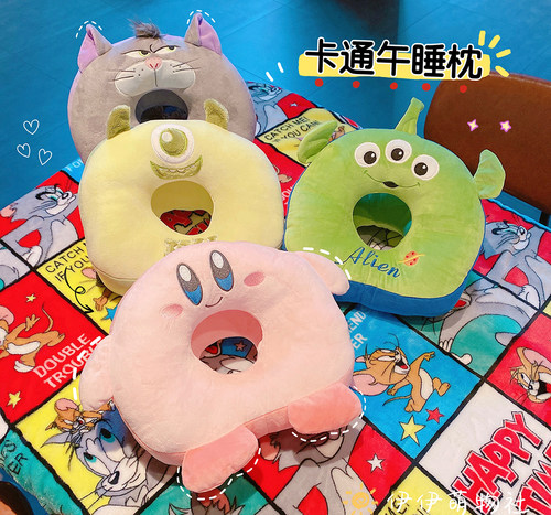 可爱卡通午睡枕趴睡枕小学生儿童睡觉神器冰丝抱枕办公室午休枕头 - 图0