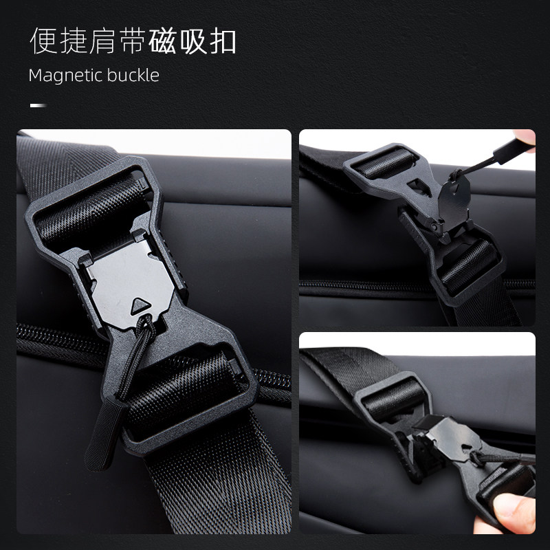 工装风男日系机能骑行多功能斜挎包 墨一男士包袋