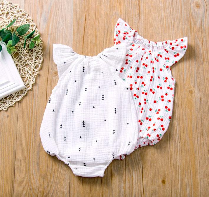 Newborn Baby Girl Clothes Floral Ruffle Romper Jumpsuit - 图2