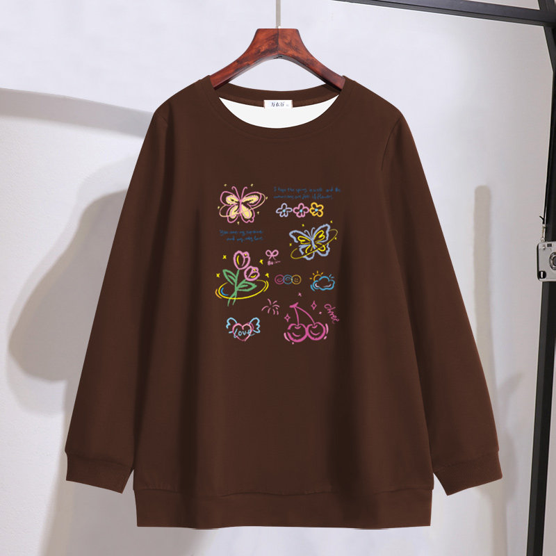 胖mm遮肚子洋气卫衣2026春装新款特大码女装200斤休闲打底衫上衣,淘宝优惠券,粉丝福利购,淘宝优惠卷