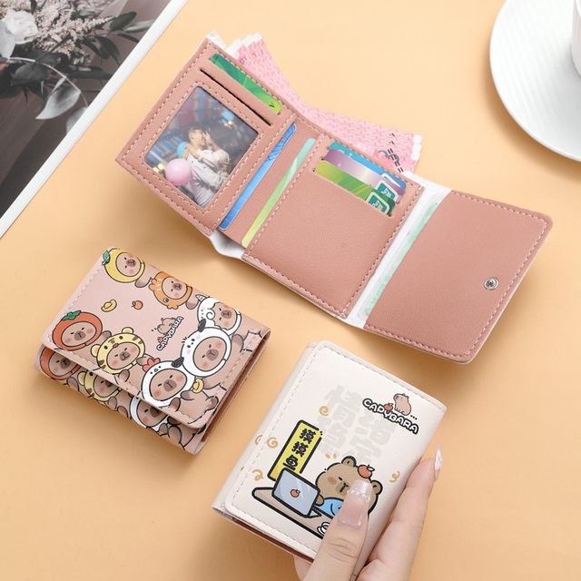 2025 new wallet card bag two-in-one card bara cute cucumber cartoon short 30% off student coin wallet