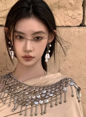 大西北敦煌沙漠旅拍项链异域风情金属配饰印度舞肚皮舞项链腰链