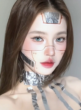 脸部装饰机械姬未来感仿妆AI