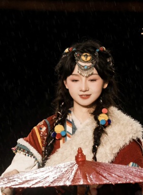 藏族额饰合金异域项链复古