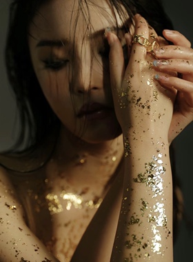 金箔纸贴脸饰品装饰金色贴片舞台创意妆写真脸上妆容贴花镭射亮片