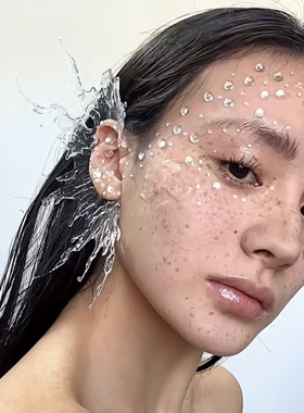 古风透明耳挂水滴水珠
