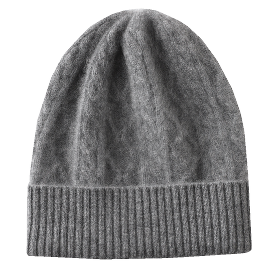 Hat pure wool warm knitted hat rhombus