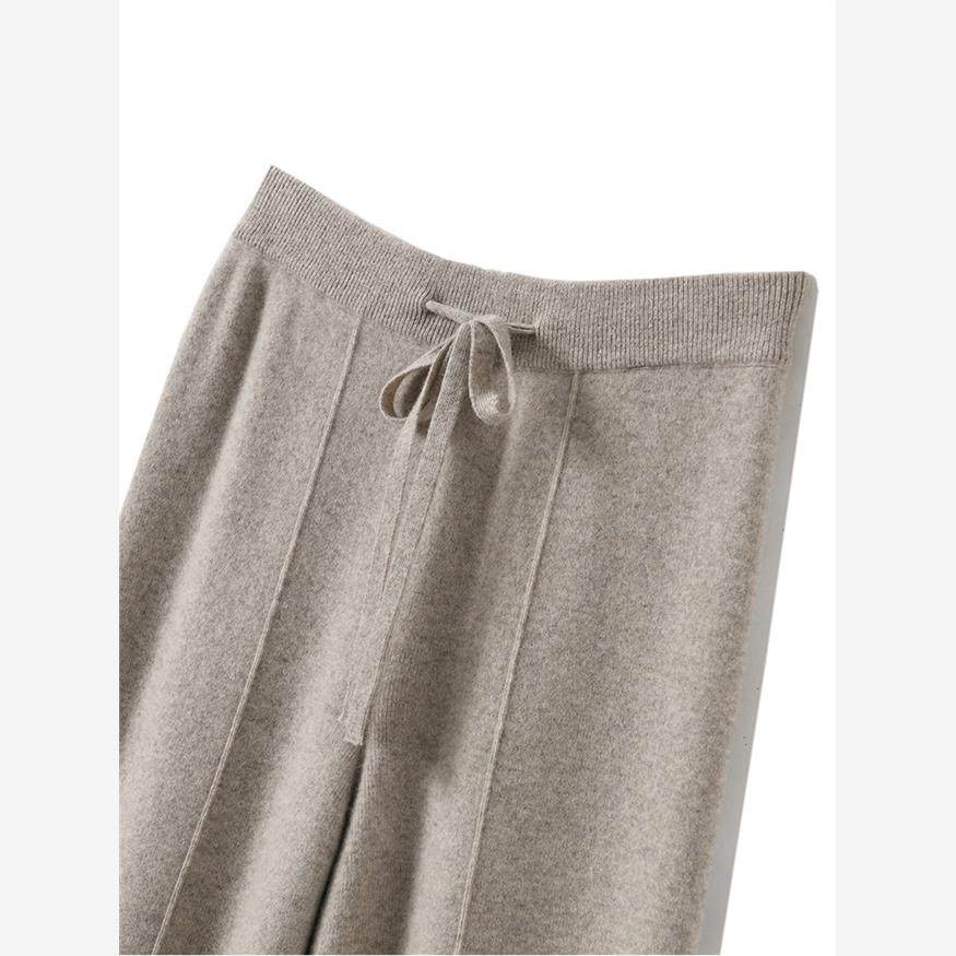 羊毛针织阔腿裤女秋冬季加长拖地裤高腰抽绳直筒裤宽松显瘦休闲裤,淘宝优惠券,粉丝福利购,淘宝优惠卷