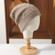 Hat pure wool warm knitted hat rhombus