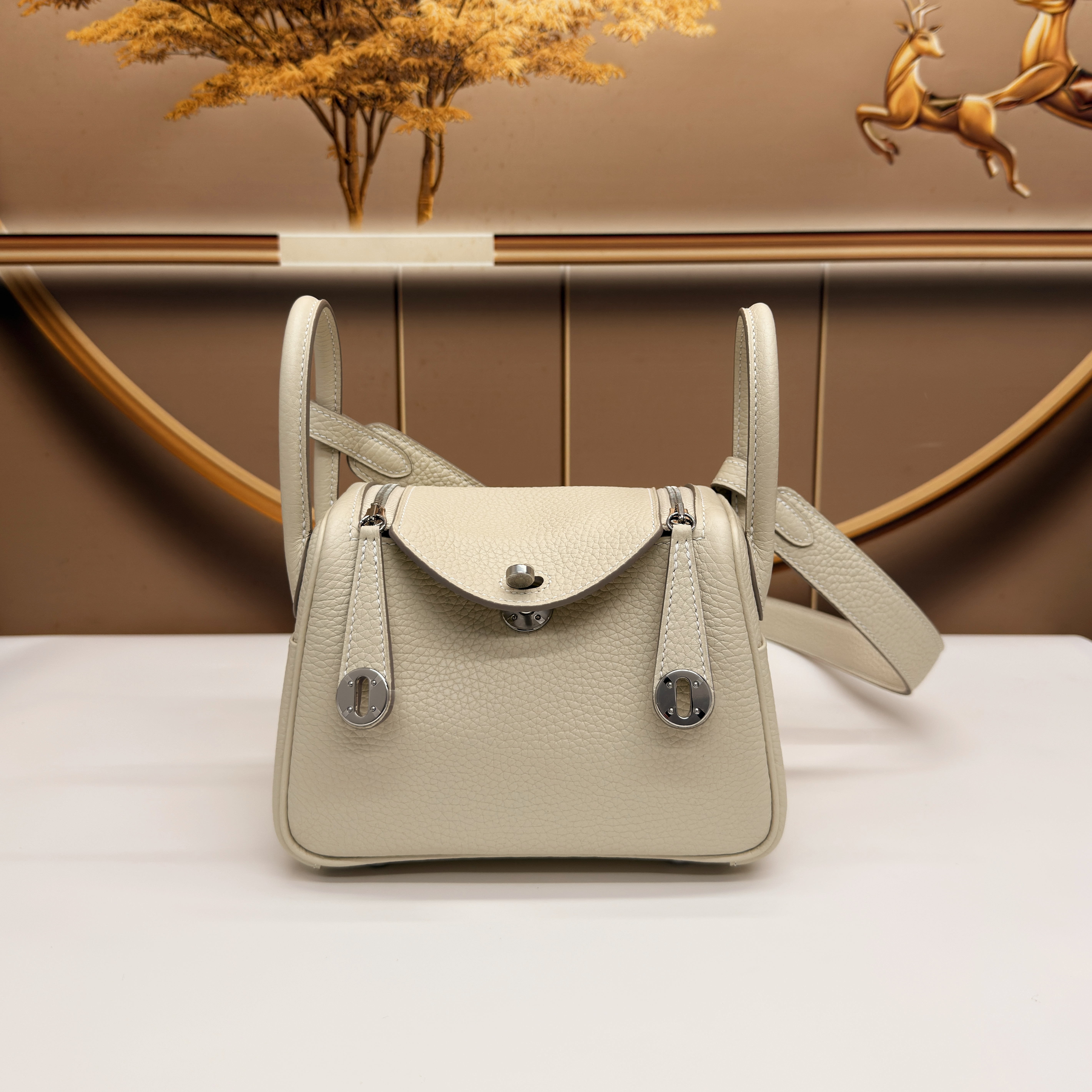 二代手工蜡线迷你琳迪包原版牛皮女士单肩斜挂手提医生药箱包包 - 图3