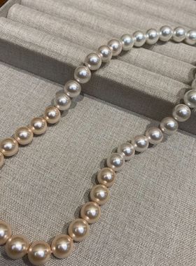 10MM施家珍珠澳白渐变色混色无瑕