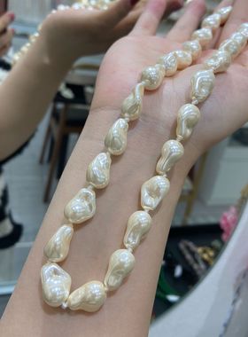 法式复古巴洛克仿珍珠项链锁骨链