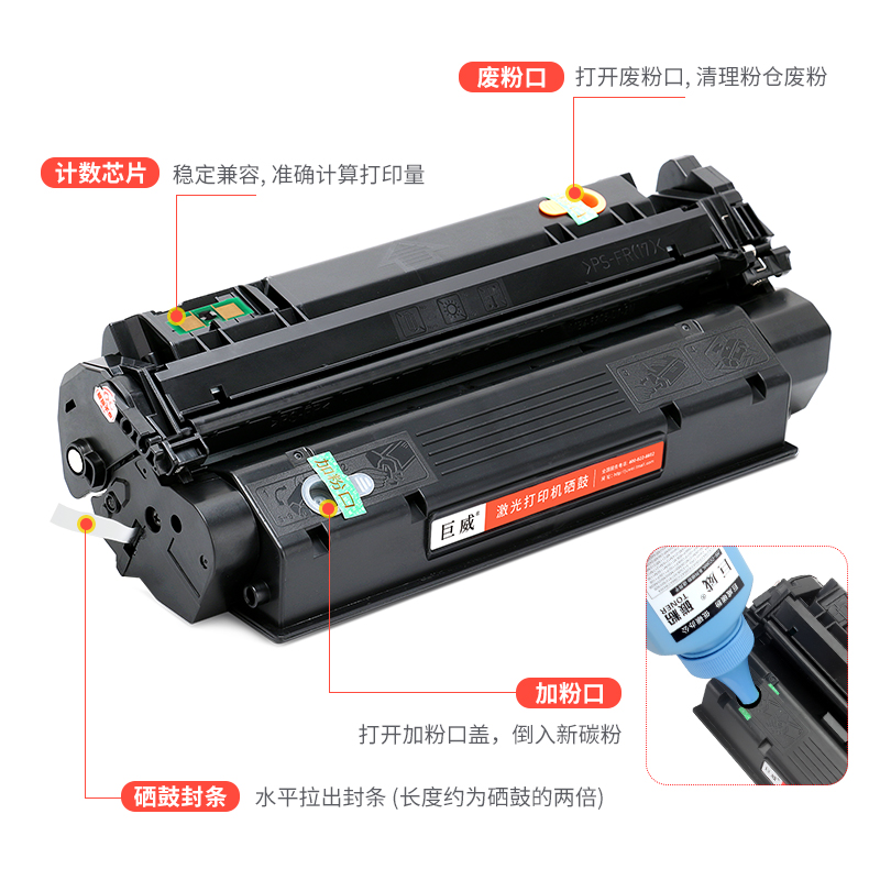 适用惠普Q2613A硒鼓hp1300 1150 Q2624A墨盒HP Laserjet 1300n 1300xi 1150n打印机粉盒hp13a HP24A晒鼓碳粉-图1