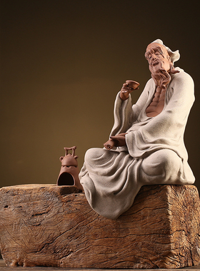 滢鑫陶瓷茶圣陆羽桌面室内雕像