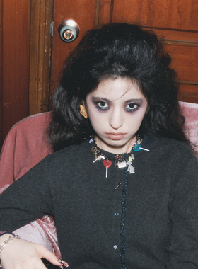 MOMENTEL 25秋新品y2k个性朋克风项链千禧鬼马锁骨链韩国代购