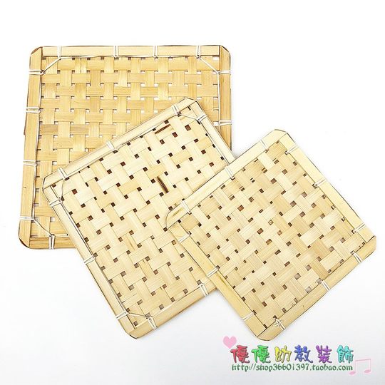 Народное ремесло бамбуковые плетеные ломтики бамбука украшения для детского сада креативный воздушный кулон детская картина фон бамбуковый коврик
