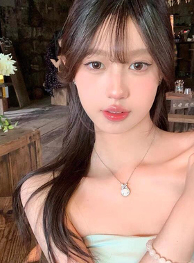 「在逃公主」冰透天然白玉髓项链女生纯银轻奢小众高级感生日礼物