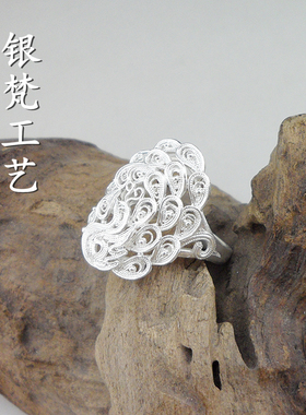 银梵工艺掐丝手工银饰凤凰女友礼