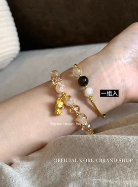 新中式国风天然水晶手链招财手串