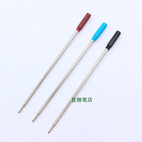 满39元包邮，油性 细杆旋转圆珠笔芯 黑 蓝 红色0.7mm 长11.6厘米 - 图0