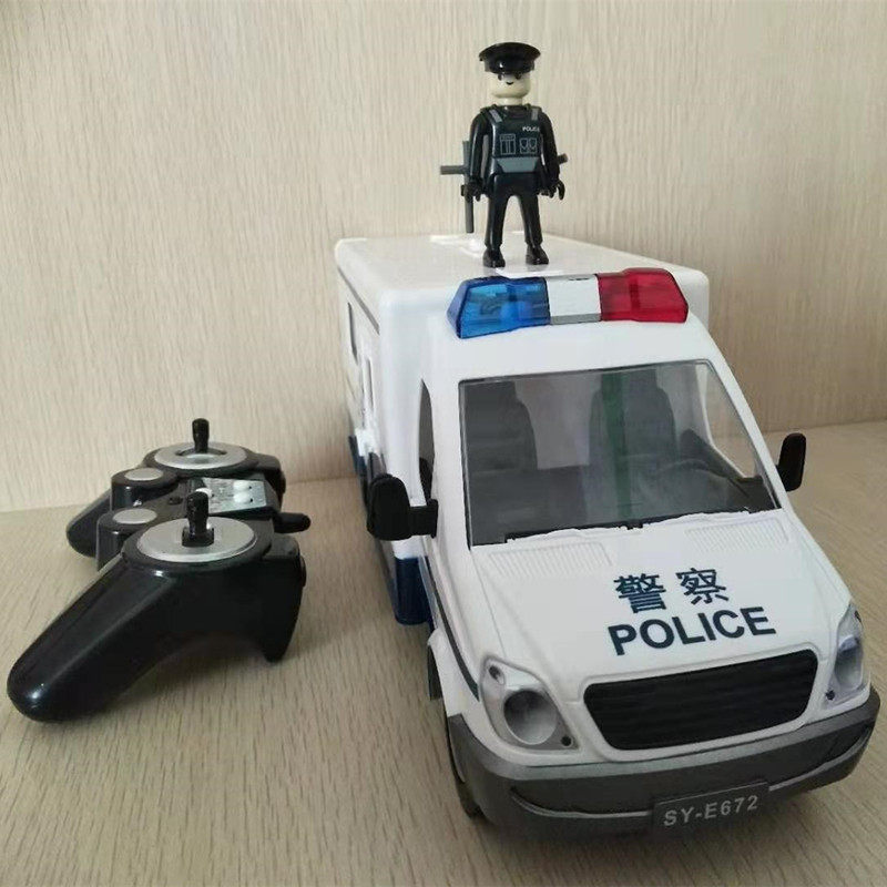 双鹰遥控汽车警车儿童110玩具警察车男孩生日礼物可开门带警笛声 七彩路店铺 淘优券