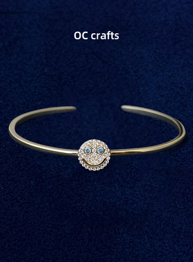 大小单笑脸手镯EYEFUNNY叠戴ins