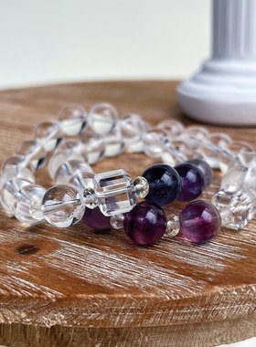 天然白水晶转运珠水晶手链