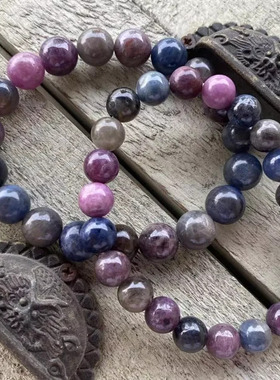 LunaWitch天然红蓝宝石手链