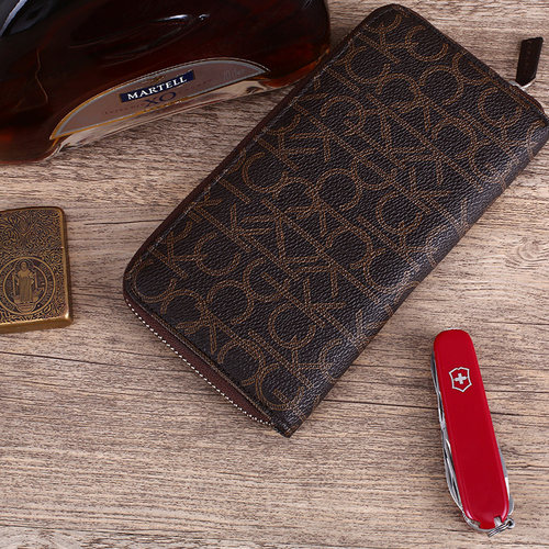 CalvinKlein正品ck钱包男长款皮夹男士手拿包手包男款奢侈品礼物 - 图1