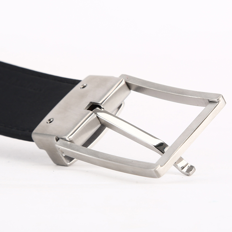 大象花园男式腰带男皮带男士针扣男款真皮裤带高档牛皮黑色商务 - 图2