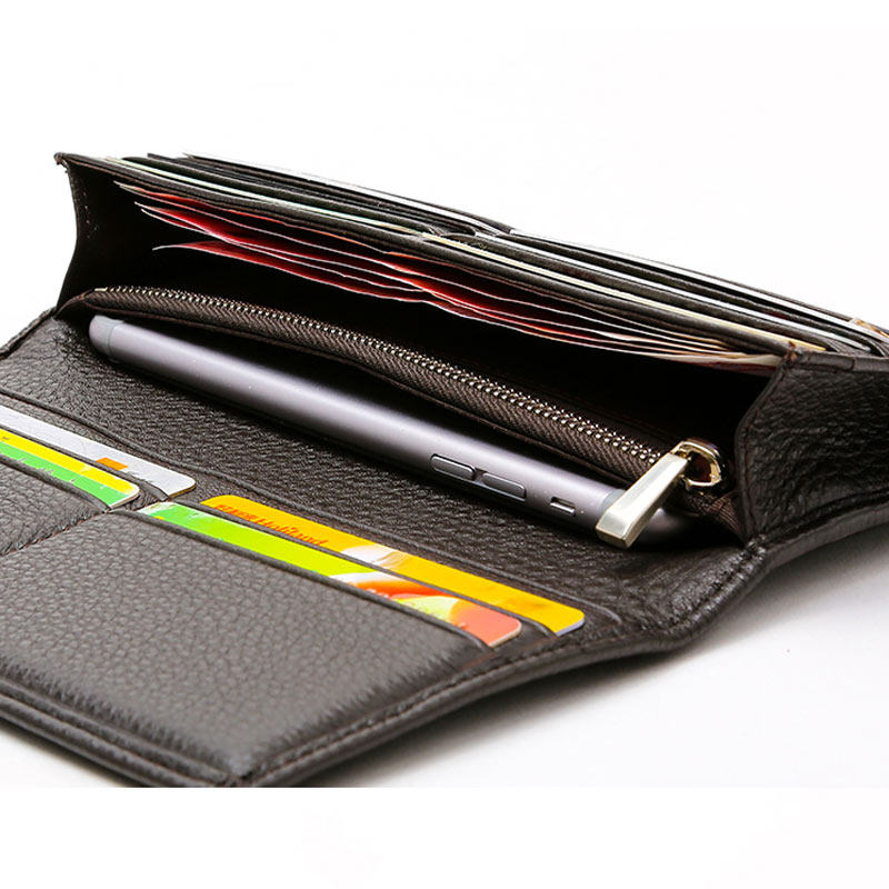 大象花园长款男士真皮男生高端钱包 美国购物网海外钱包