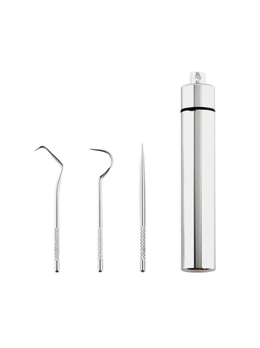 304不锈钢牙签家用随身剔牙神器便携式抠牙超细塞牙金属掏牙工具 - 图3