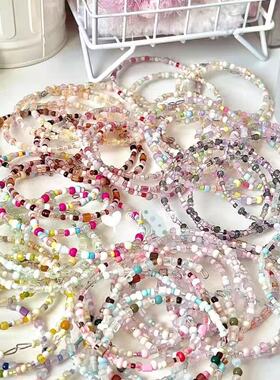 彩色串珠米珠手链夏天小清新新款闺蜜夜市摆摊礼物随心配