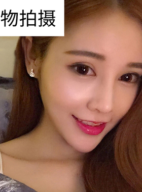 可爱清新s925纯银耳钉少女小麋鹿