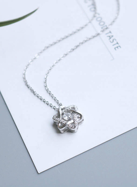 s925纯银项链女灵动森系闺蜜韩版