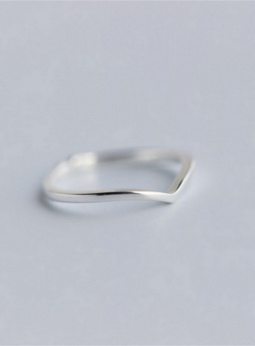 原创设计风纯银开口可调节尾戒