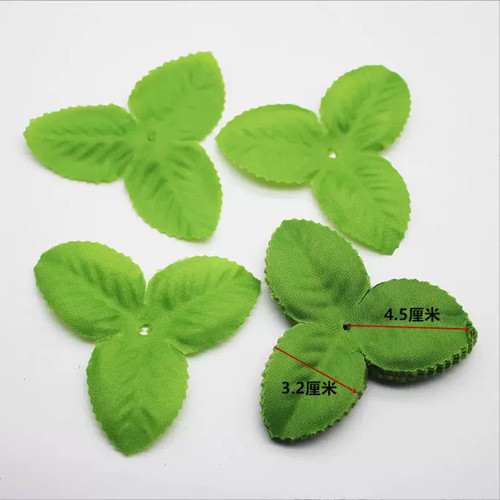 绿叶仿真枫叶树叶藤条装饰叶假叶子绢花布叶片diy背景墙拍照道具 - 图0