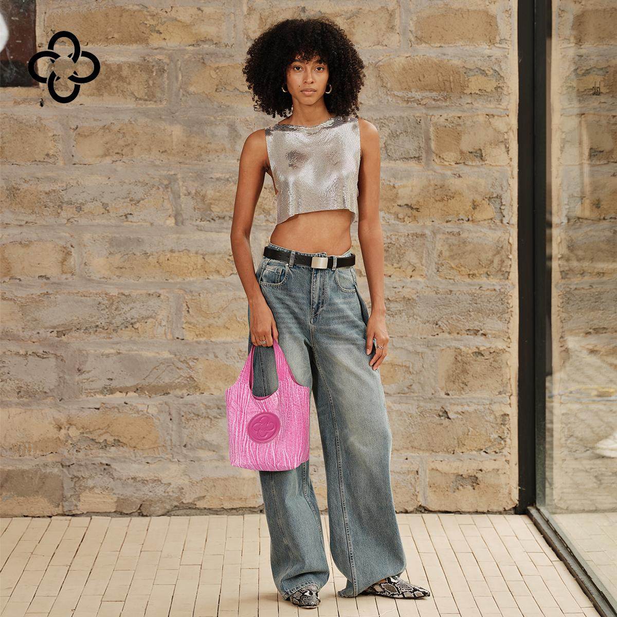 CASSILE卡思乐女包菜篮包小众设计羊皮单肩红色多巴胺托特包女,淘宝优惠券,粉丝福利购,淘宝优惠卷