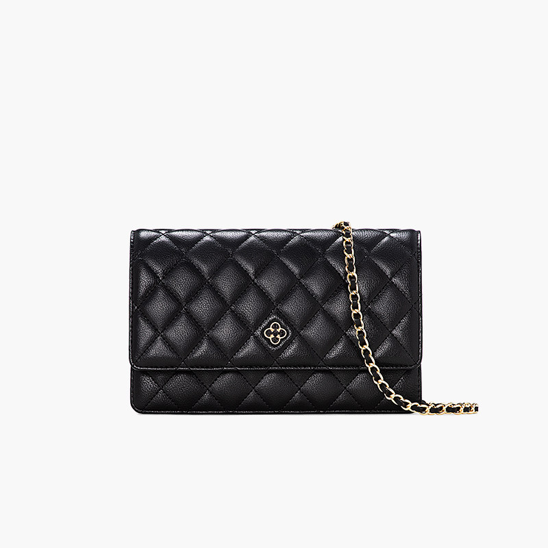 卡思乐2020新款潮真皮菱格链条包包 cassile卡思乐女士包袋