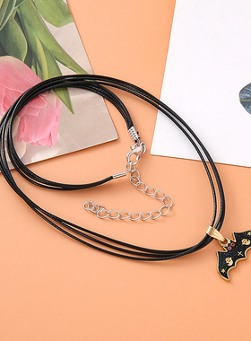 欧美万圣节蝙蝠项链暗黑个性吊坠