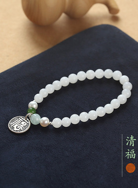 天然和田玉春夏女款生日礼品手链