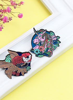 欧美风全新独角兽情侣饰品别针